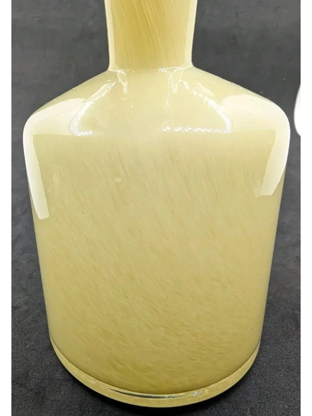 Empty Diffuser Glass Vessel Art Glass for natural wood reeds Lafco yellow swirl